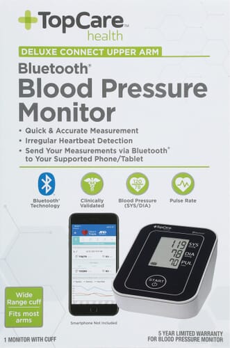 Top Care Blood Pressure Monitor, Premium Upper Arm 1 Ea