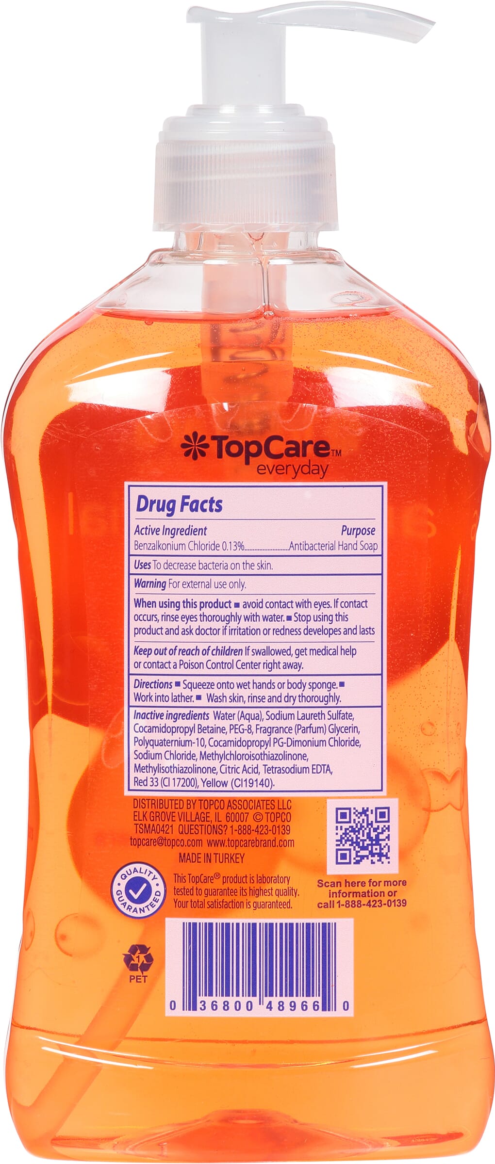TopCare Everyday Antibacterial Hand Soap with Moisturizers 16.9 Fl Oz