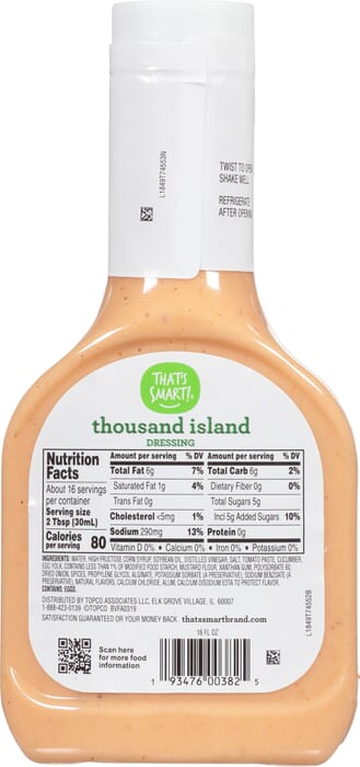 That's Smart! Thousand Island Dressing 16 fl oz That's Smart! That's Smart! Thousand Island Dressing 16 fl oz That's Smart!