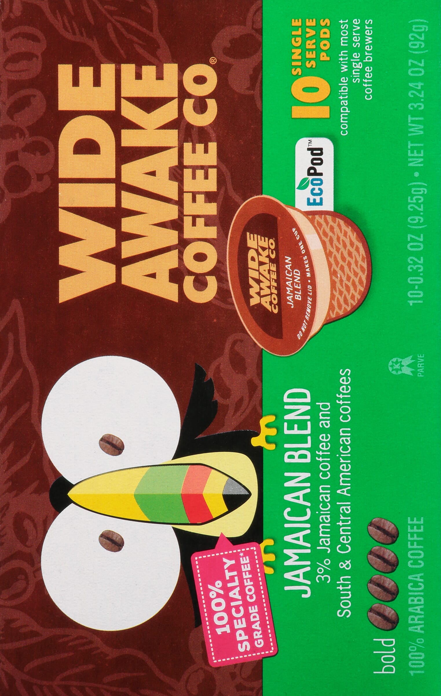 Jamaican Blend Coffee Pods 10 ct | Wide Awake Coffee Co.