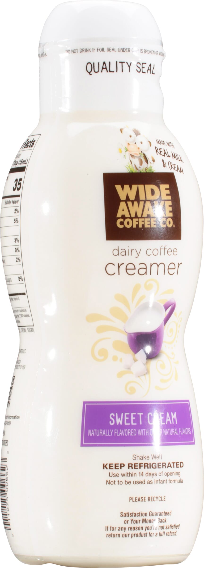 Wide Awake Coffee Co. Dairy Sweet Cream Coffee Creamer 32 Fl Oz
