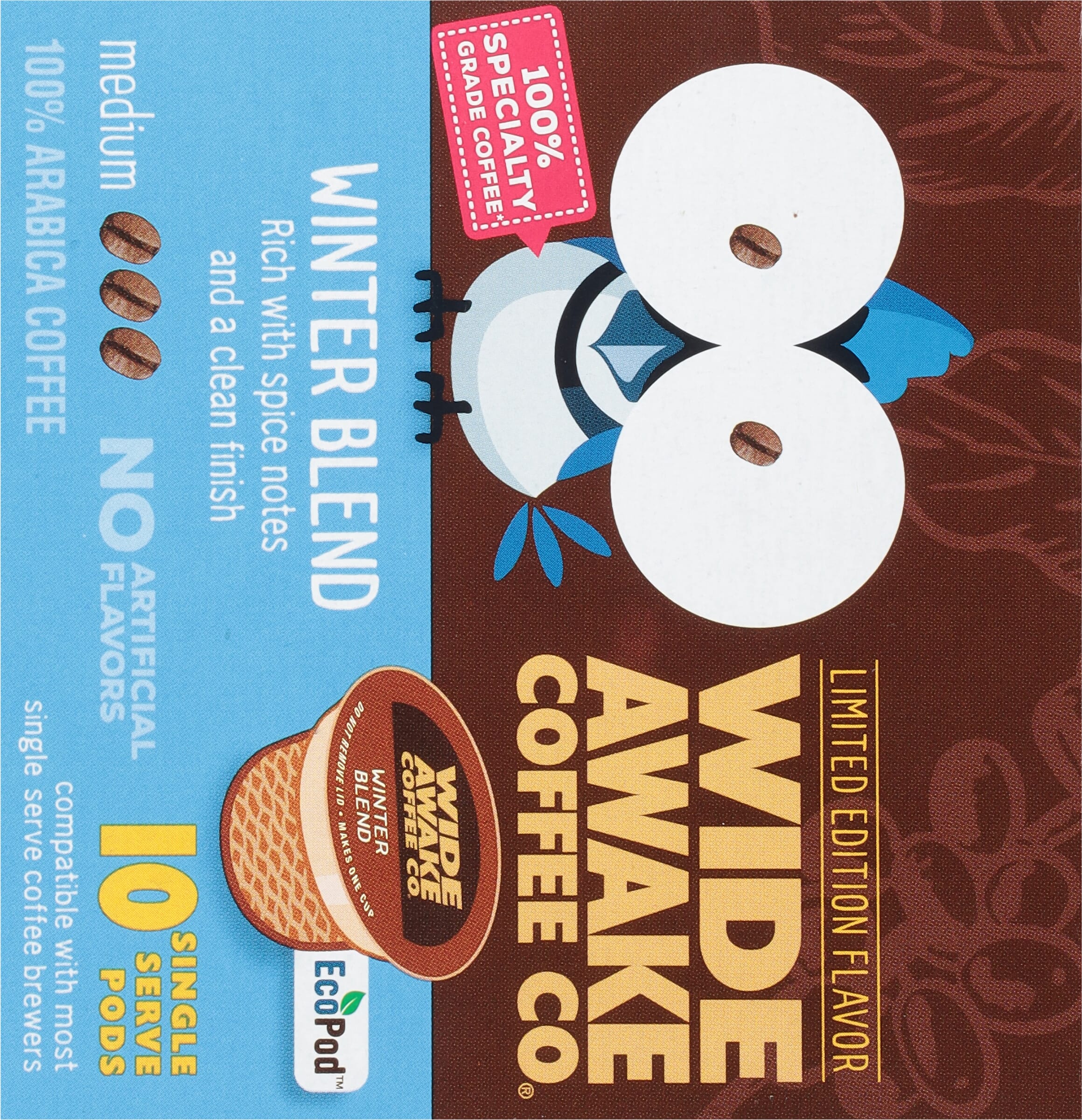 Wide Awake Coffee Co. Medium 100% Arabica Winter Blend Coffee 10